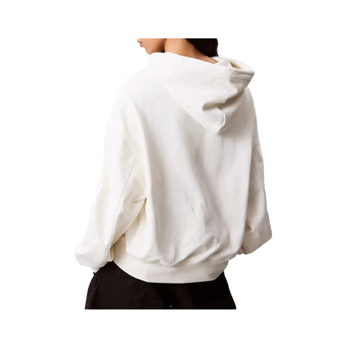 Felpa Donna con logo frontale e cappuccio con coulisse